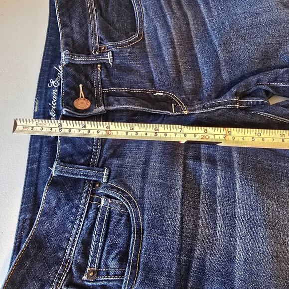 American Eagle Slim Boot Women's 10 Regular Stretch Blue Dark Wash - Picture 12 of 16